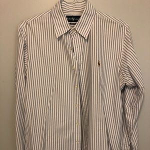 Blue Striped Polo Button Down
